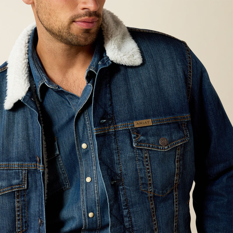 Ariat Mens Sherpa Lined Trucker Jacket