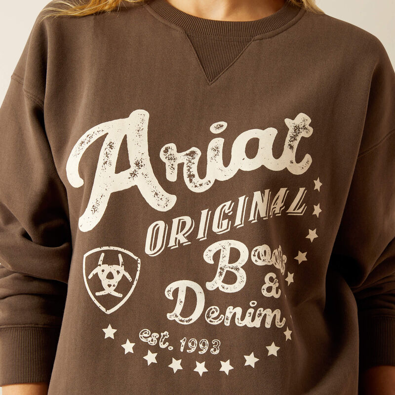 Ariat Womens Oversized Crew Sweatshirt