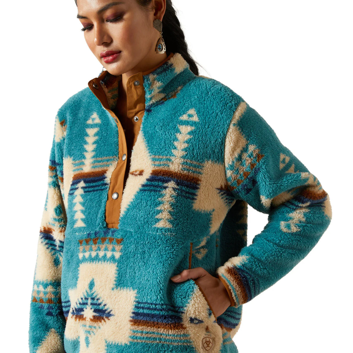Ariat Womens Berber Snap Front Sweatshirt