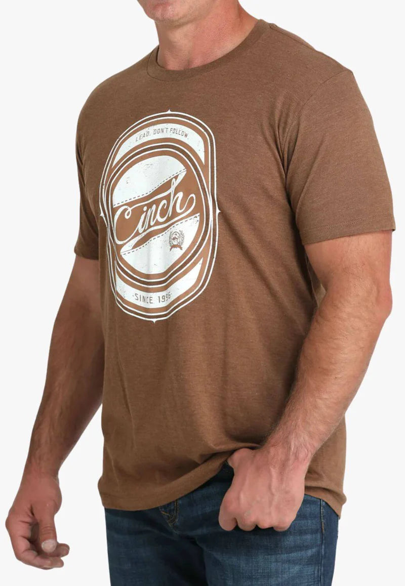 CINCH MENS SS TEE BROWN