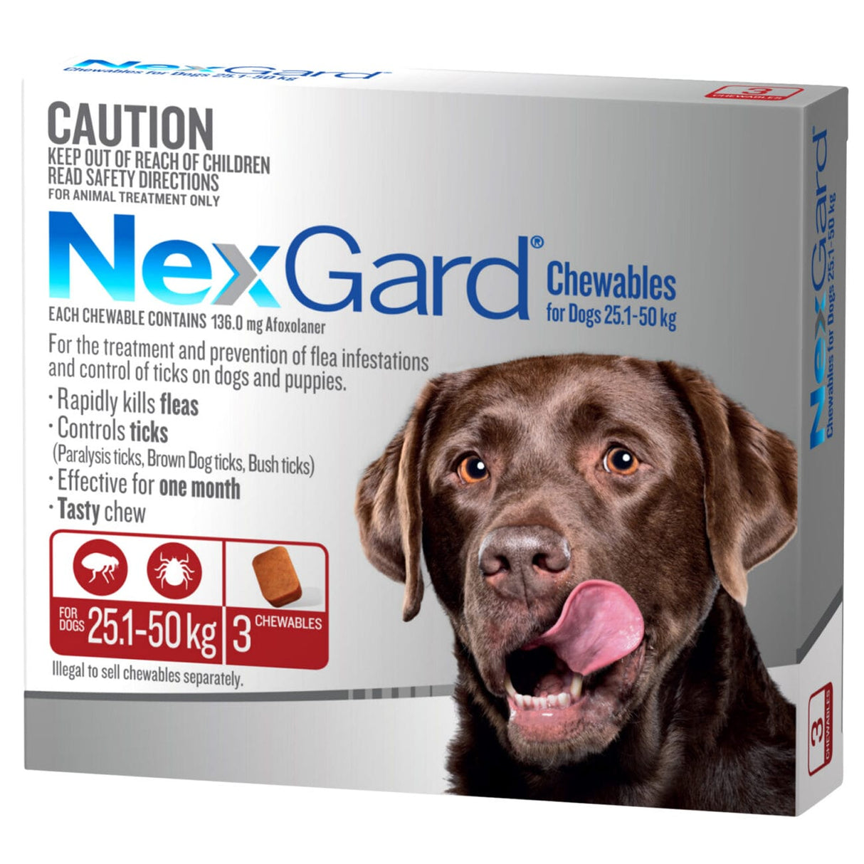 Nexgard Chews 25.1-50KG 3pk