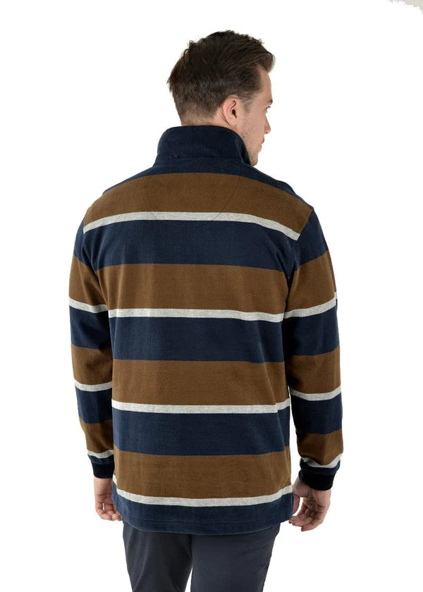 Mens Alexander Stripe QTR Zip Rugby
