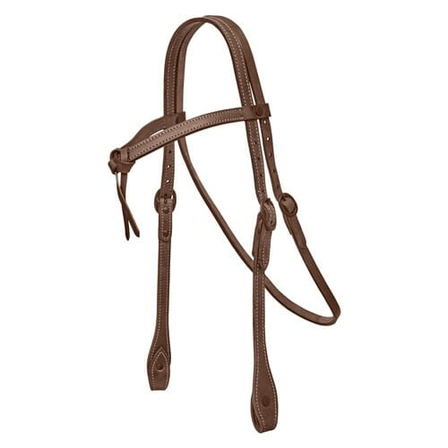 Knotted Brow Headstall Dark
