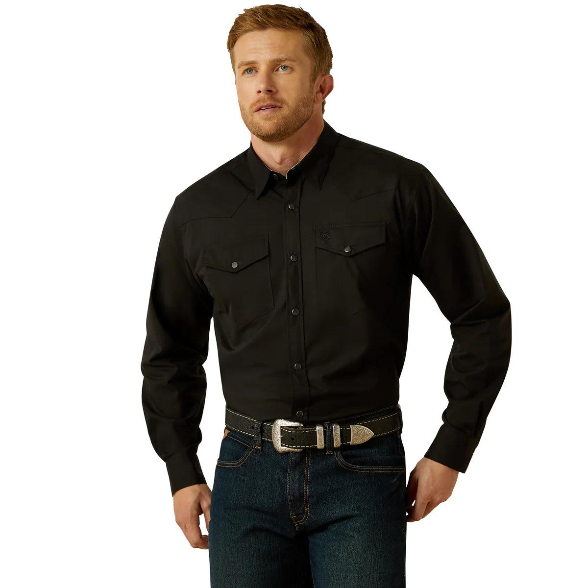 Ariat Mens Wrinkle Free Refined Slub Snap LS Shirt