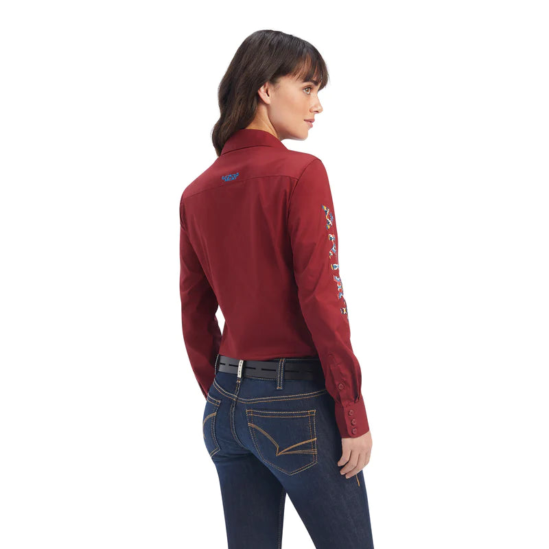 Womens Ariat Team Kirby Stretch LS Shirt