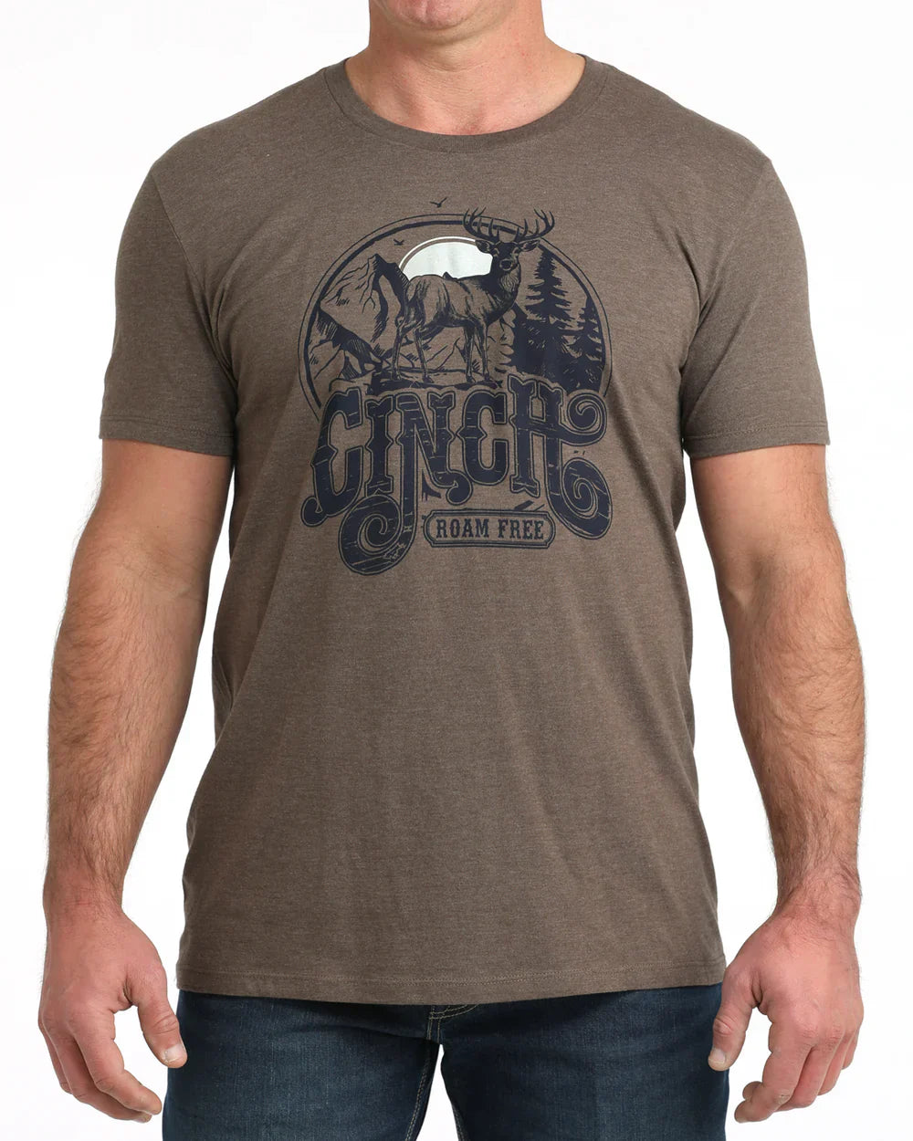 CINCH Mens Brown Deer T-Shirt
