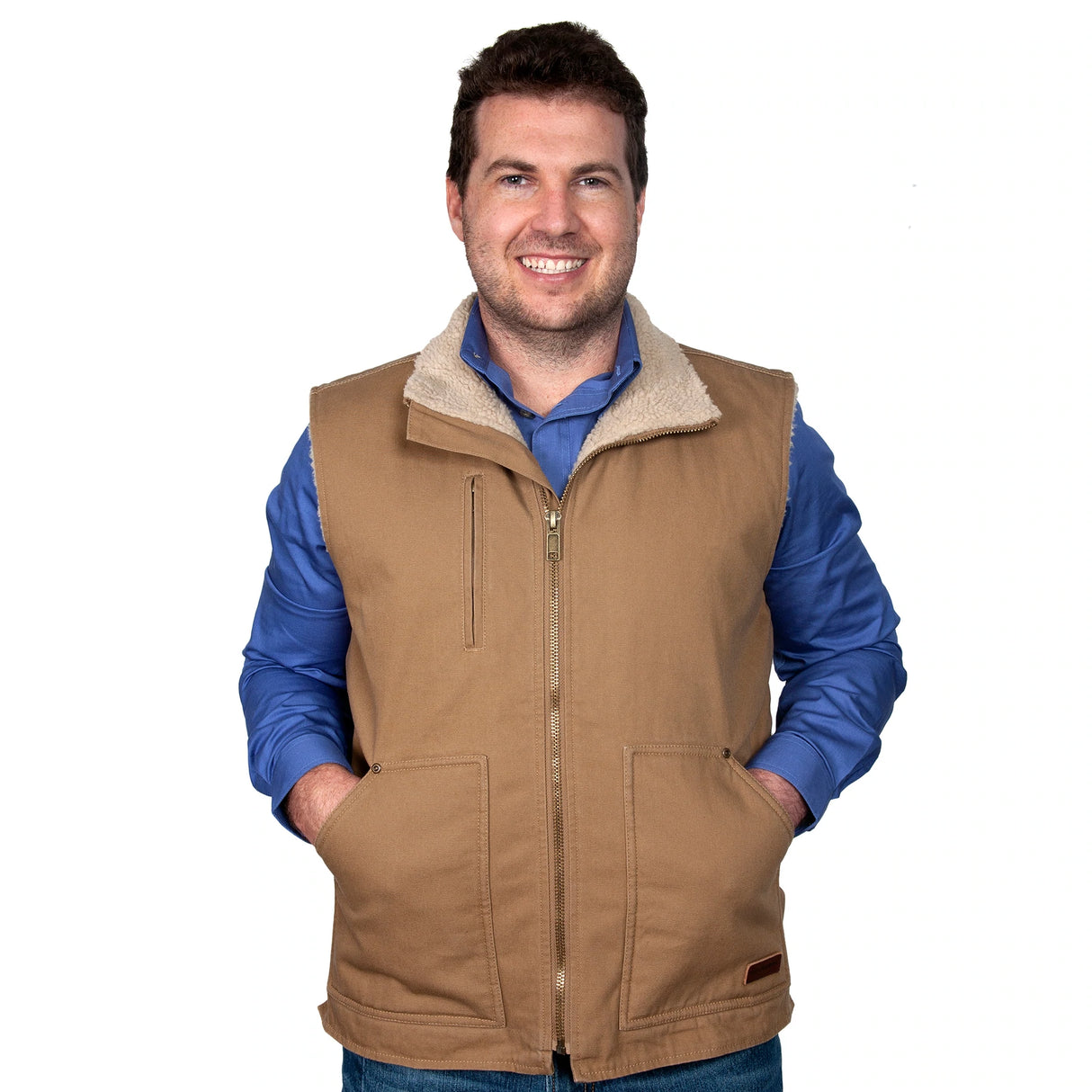 Diamantina Sherpa Vest - Khaki