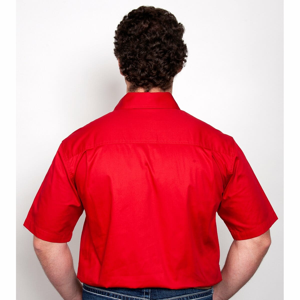 Mens Adam Workshirt SS 1 2 Chilli 1