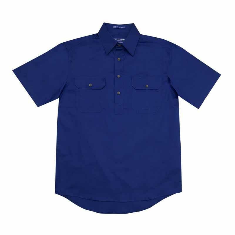 Mens Adam Workshirt SS 1 2 Cobalt 2