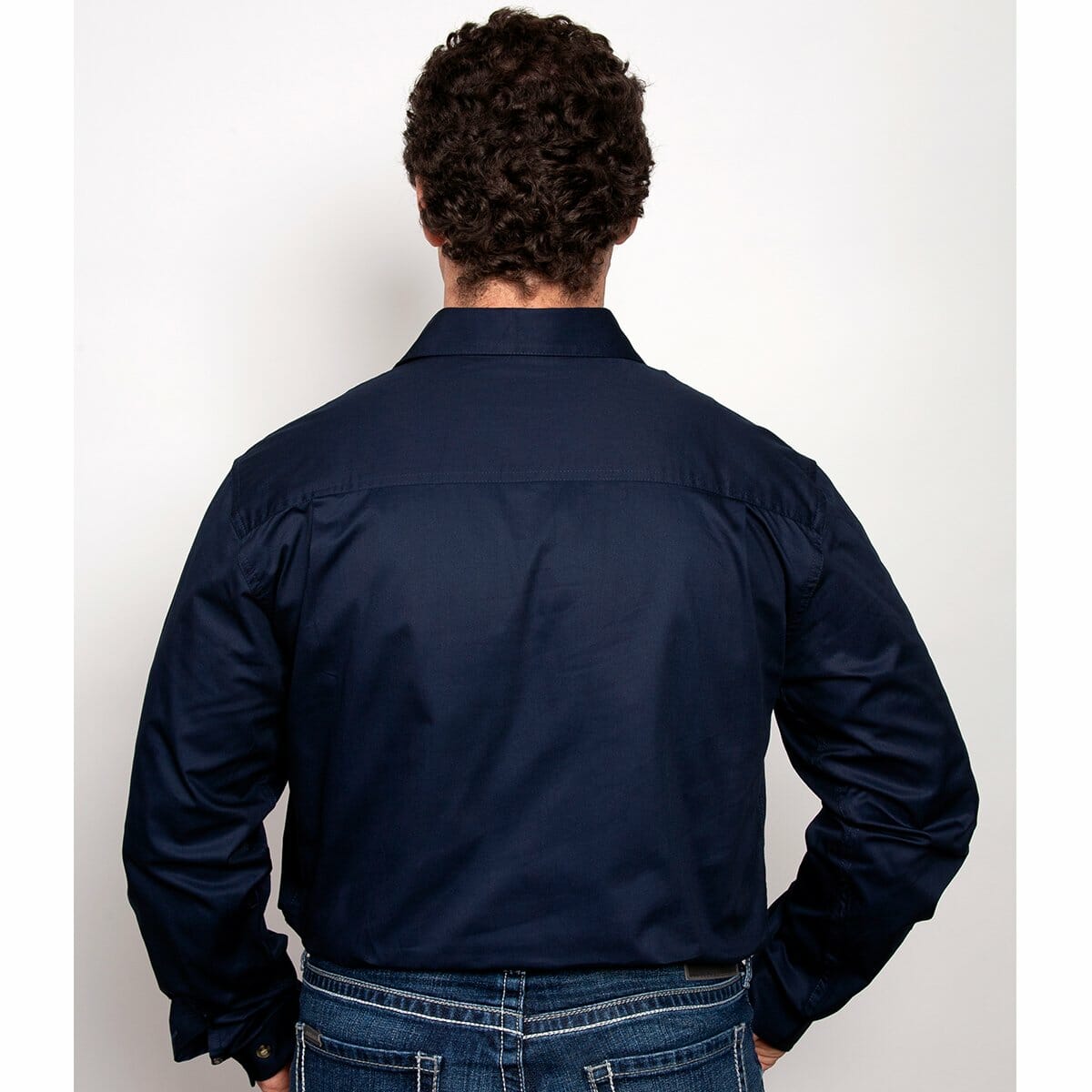 Mens Evan Workshirt LS FB Navy 1