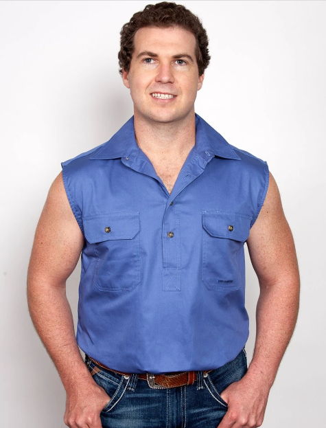 Mens Jack Workshirt S less blue