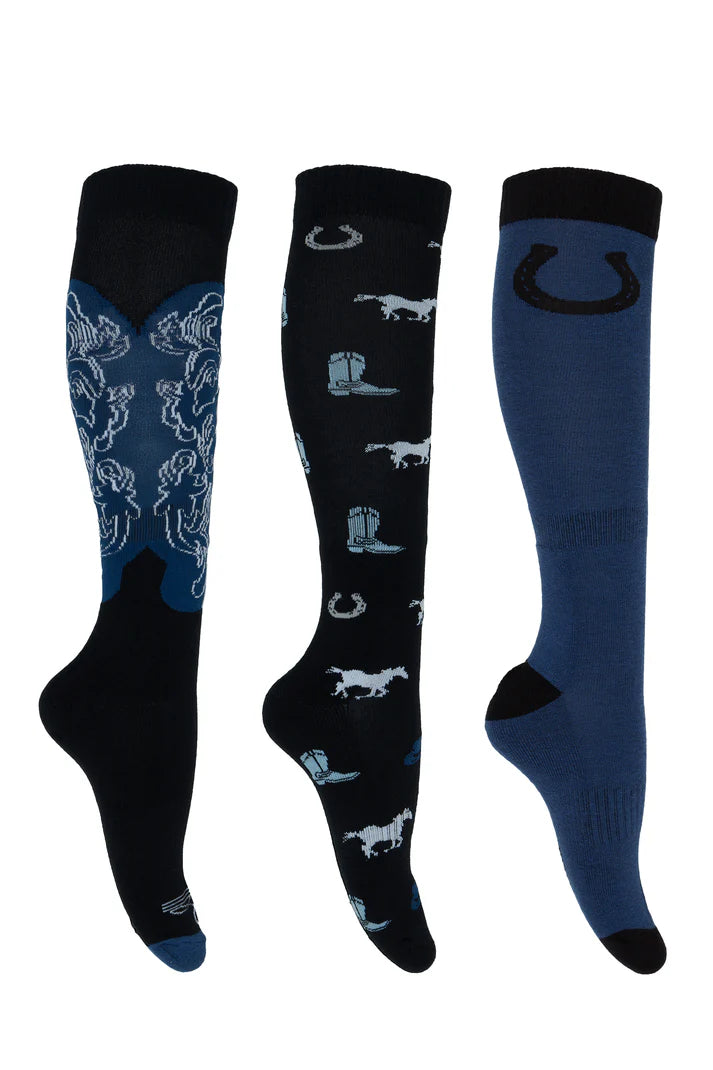 Pure Western Womens Riding Socks 3 pack