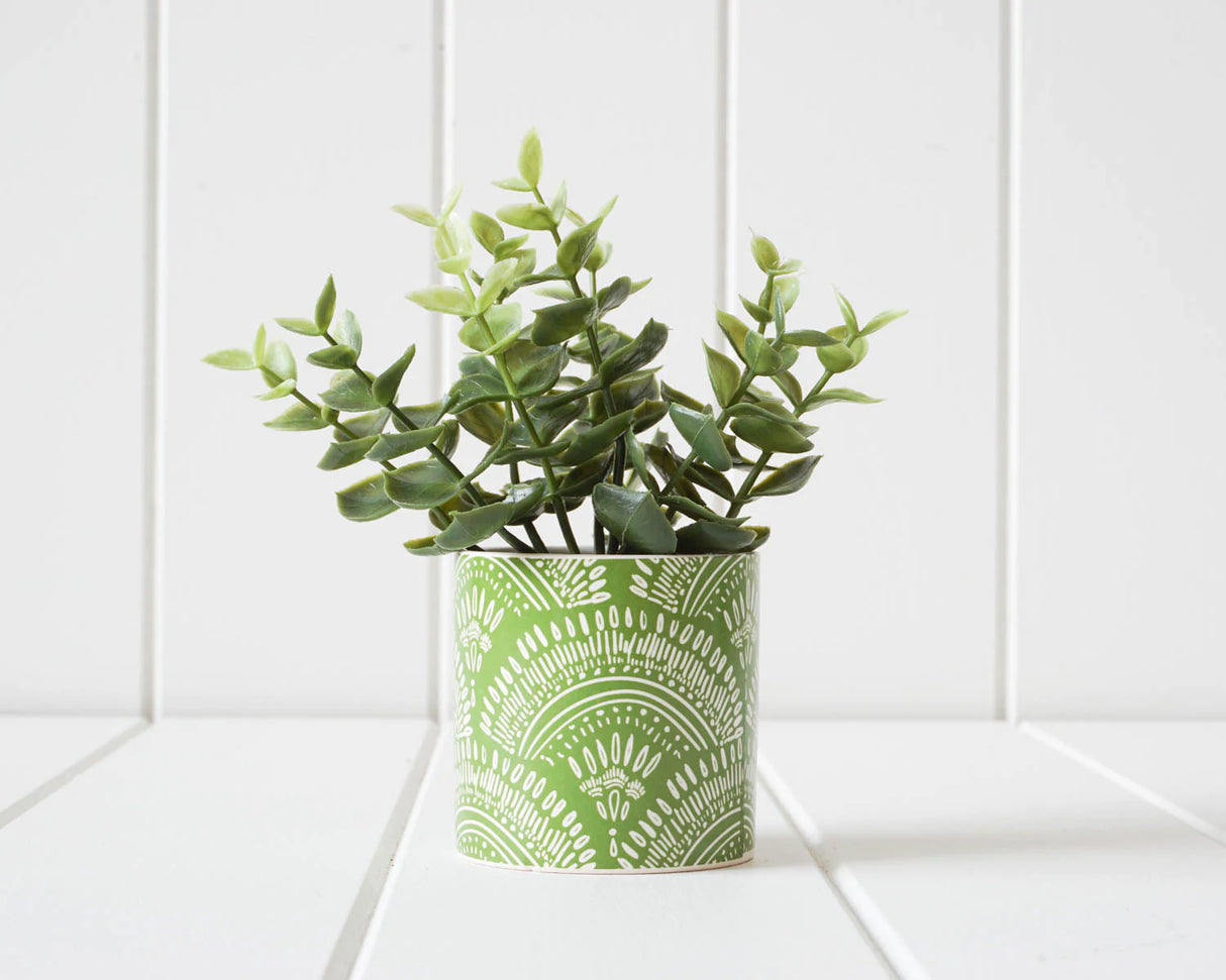 Rustic Fan Ceramic Pot Medium 'Forest'