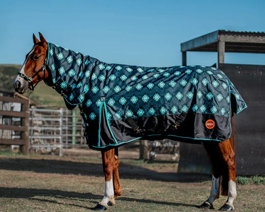 Horse Rug Combo 1200D Aztec Turquoise 6'0