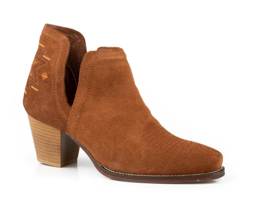 Roper Womens Rowdy Aztec Brown Suede Boot