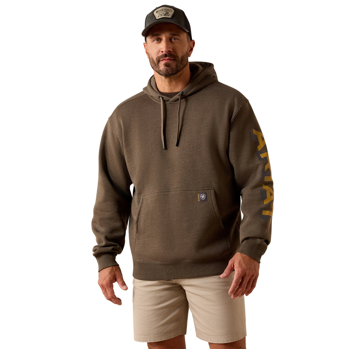 Ariat Mns Rebar Lightweight Logo Hoodie