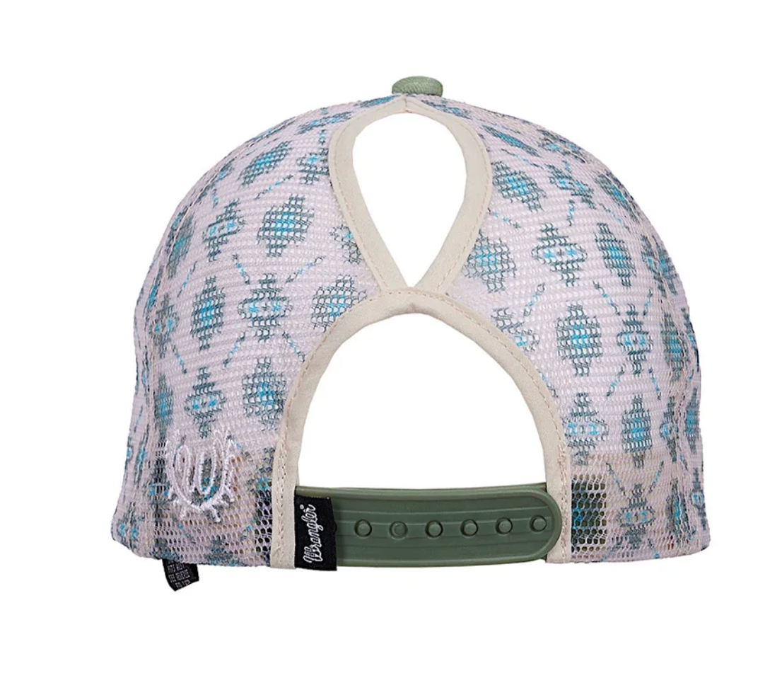 Wrangler Nat HP PONYTAIL Trucker Cap