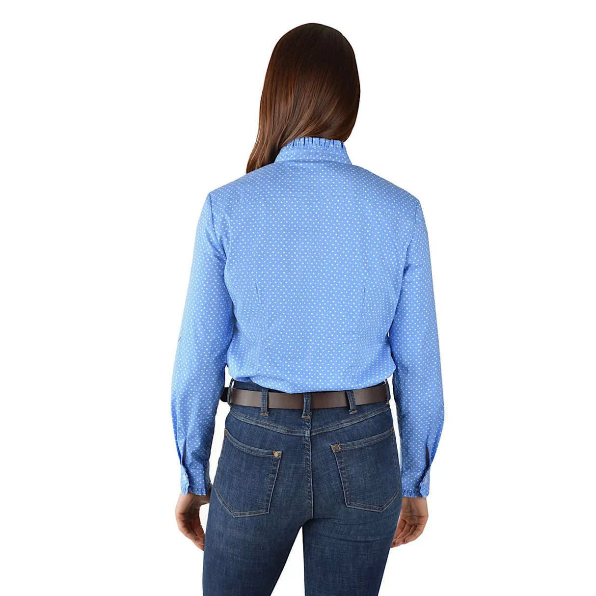 Womens Liv Ruffle Collar L/S Shirt