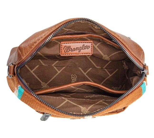Wrangler Maya Aztec Crossbody Bag - Tan