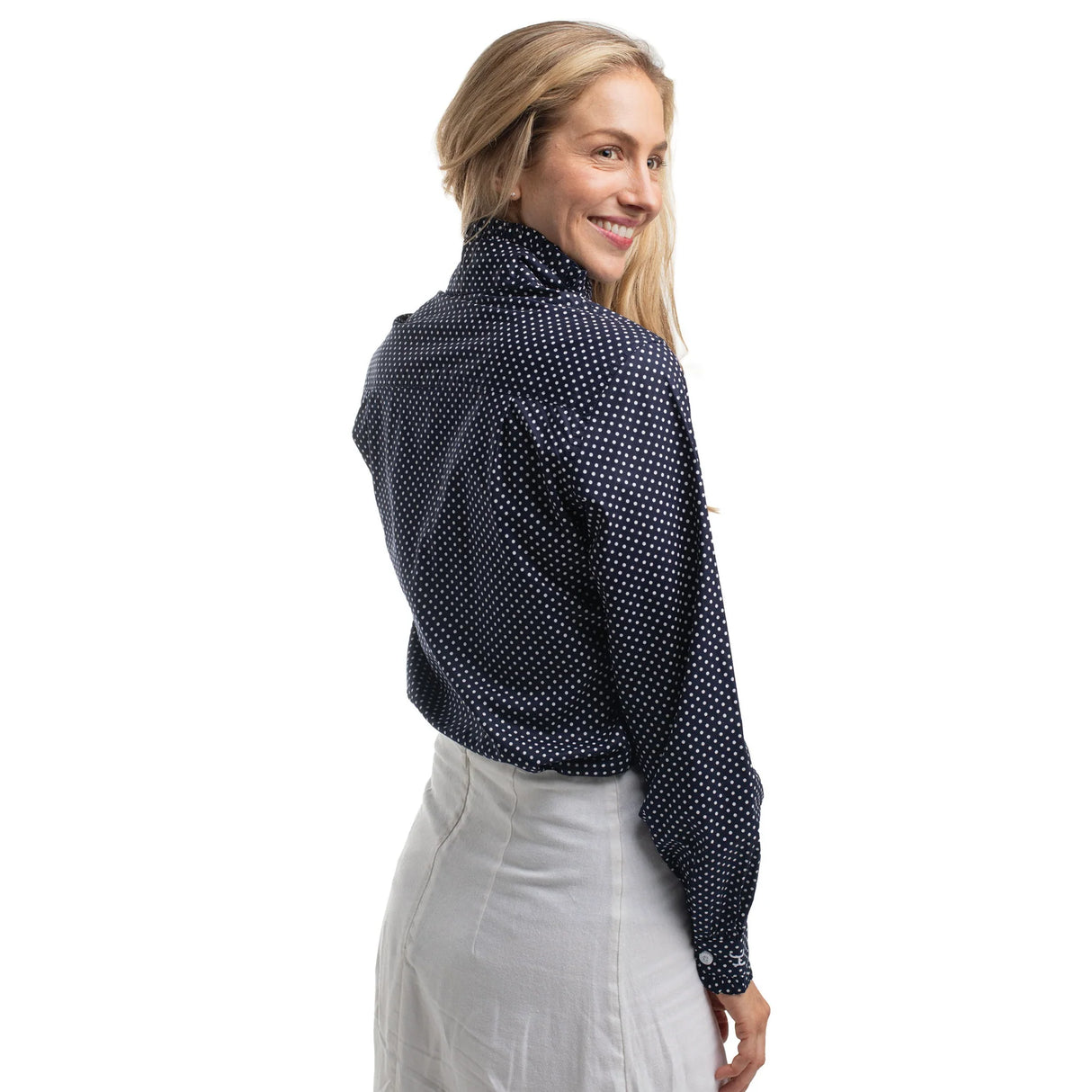 Just Country Abbey Frills FB Navy and White Mini Spots