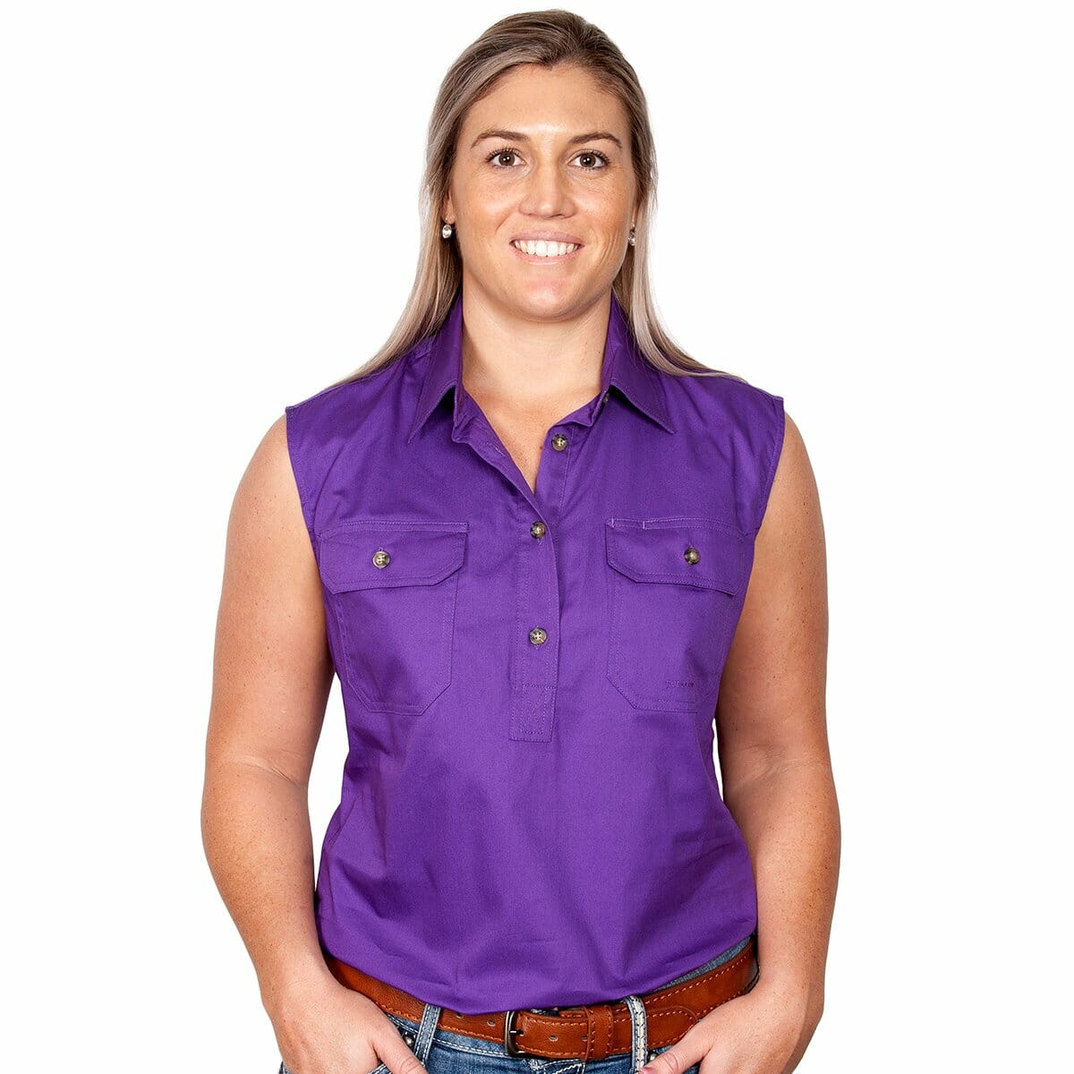 Womens Kerry Workshirt S less Purple
