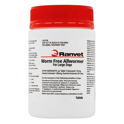 Ranvet All Wormer 25kg x 25 Tab