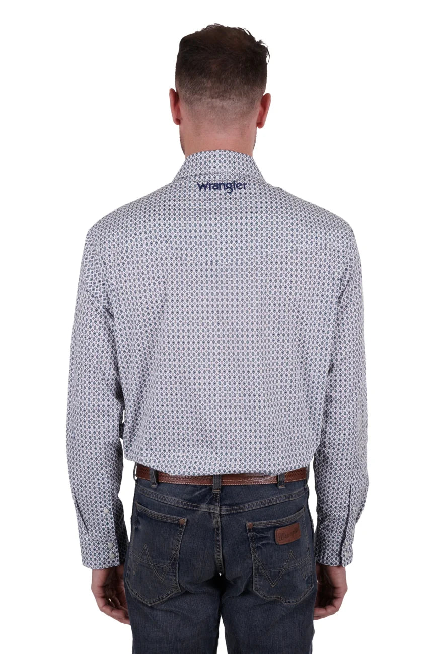 Wrangler Mens Clinton Logo LS Shirt
