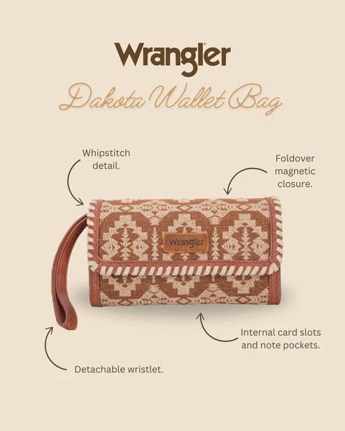 Wrangler Dakota Whipstitch Wallet Bag