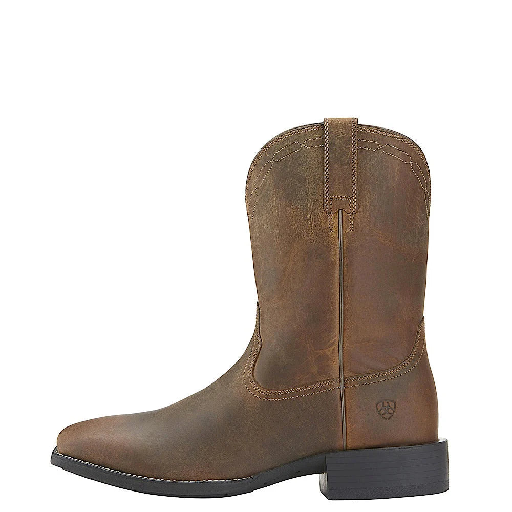Mens Heritage Roper Wide Square Toe - Powder Brown