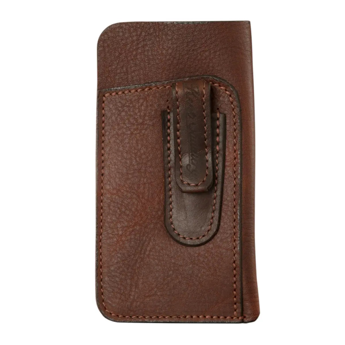 Glasses Case Soft Leather with Pen Holder and Pocket Clip
