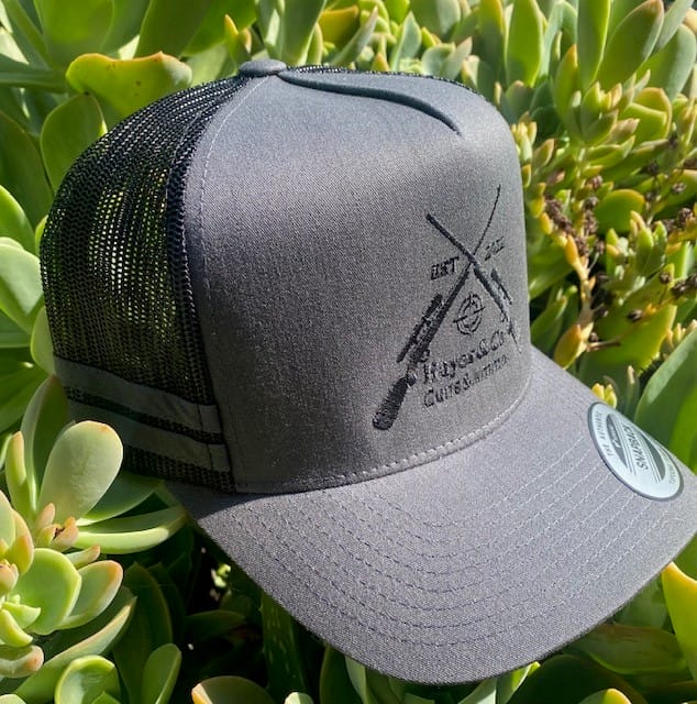 Flexfit Striped Hayes and Co Trucker - Fire Arms Logo