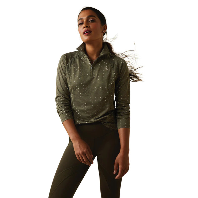 Ariat Womens Sunstopper 2.0 1/4 Zip Beetle Dot