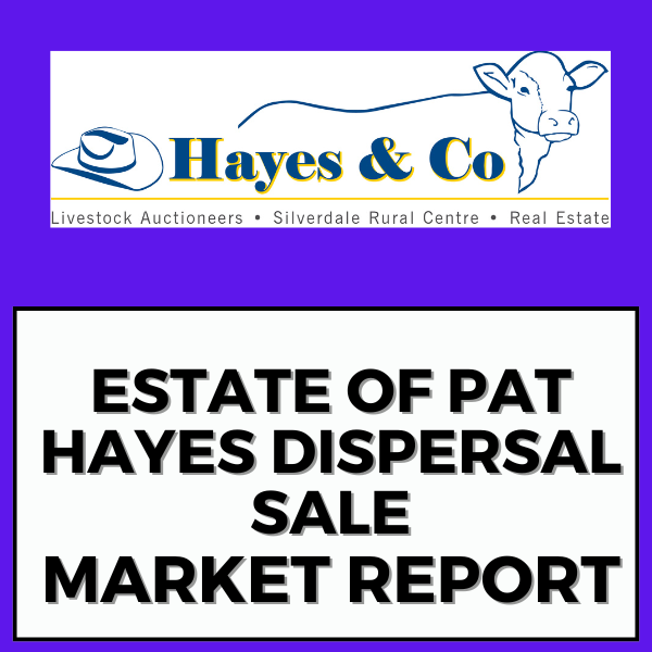 ESTATE OF PAT HAYES DISPERSAL SALE