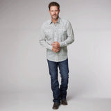Roper Mens Amarillo Collection LS Shirt 'Grey'