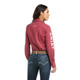 Ariat Womens Team Kirby Stretch LS Shirt Persian Red