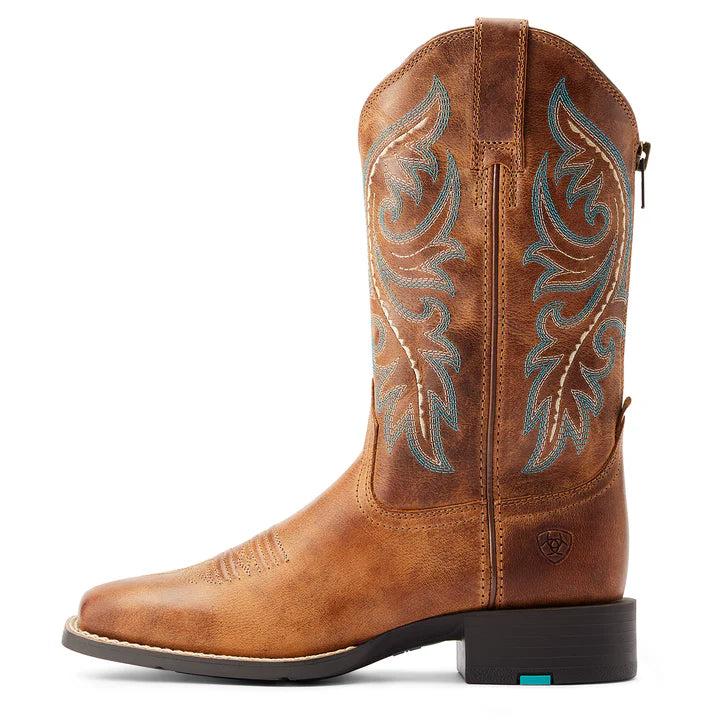 Ariat Womens Round Up Back Zip Boot
