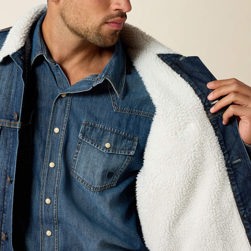 Ariat Mens Sherpa Lined Trucker Jacket