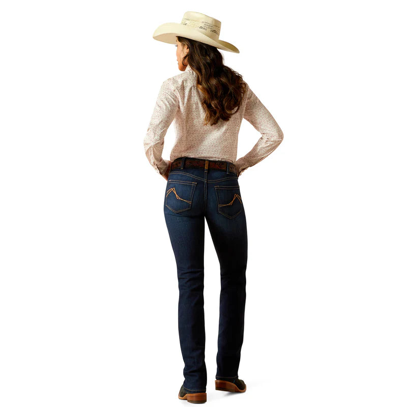 Ariat Womens Mid Rise Straight Leg Romana Pennsylvania Jean