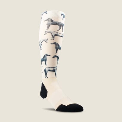 Ariat Womens Ariattek Slim Printed Socks