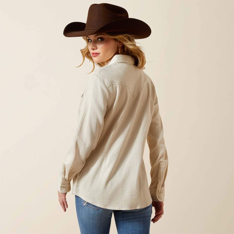 Ariat Womens Papyrus Cord Western Snap LS