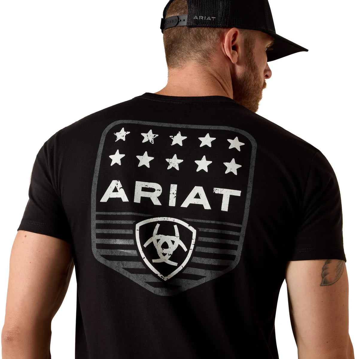 Ariat Mns Stripe Patriotic Badge SS