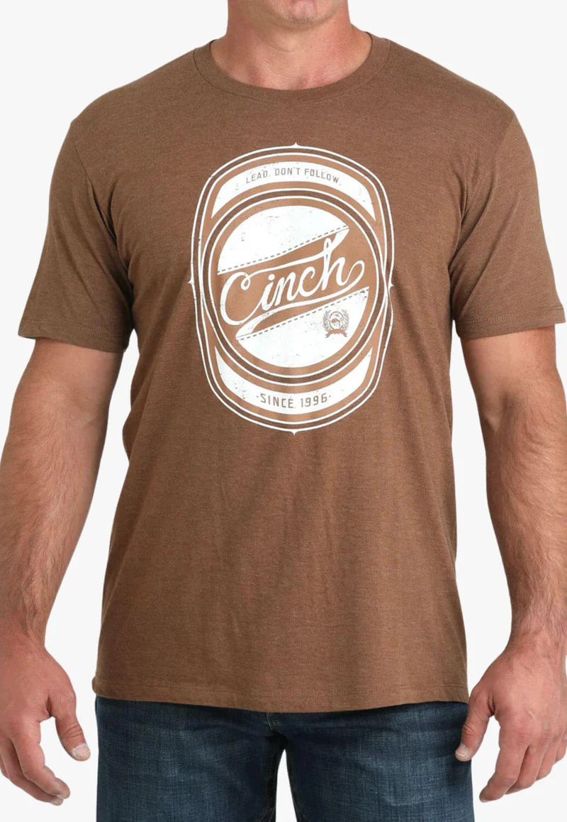 CINCH MENS SS TEE BROWN