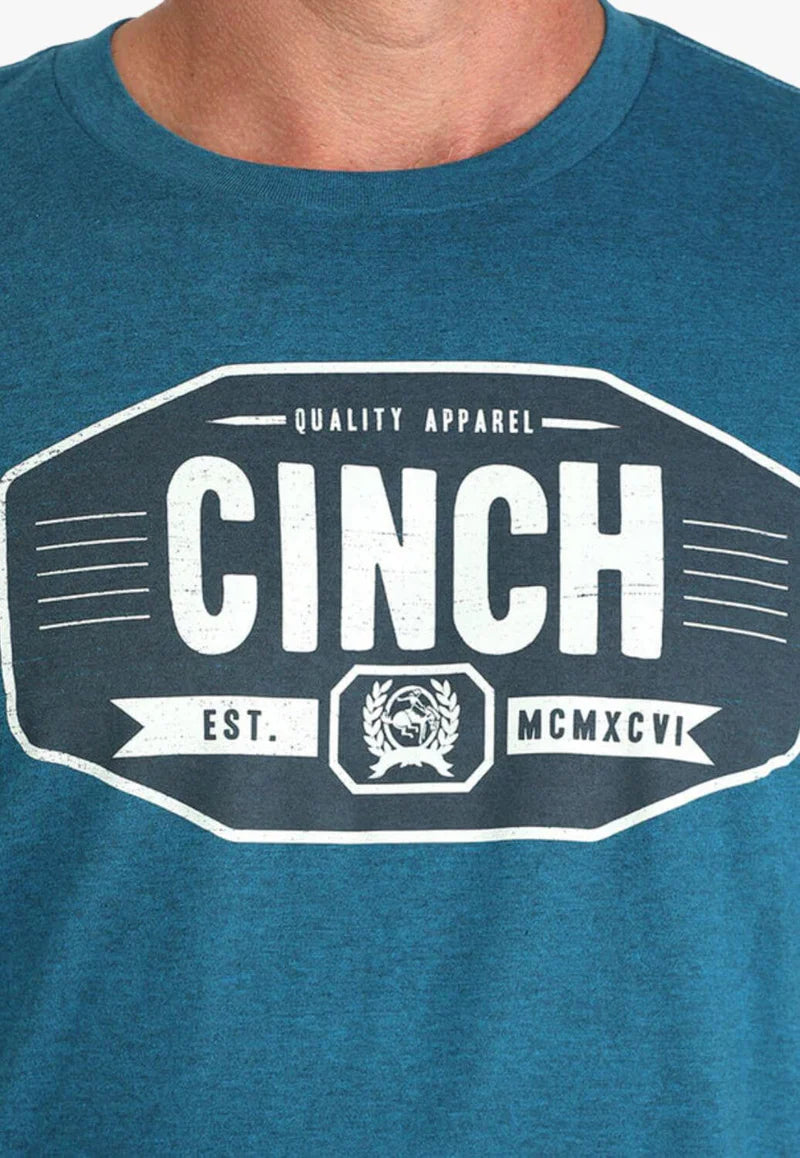 CINCH MENS TEAL T-SHIRT