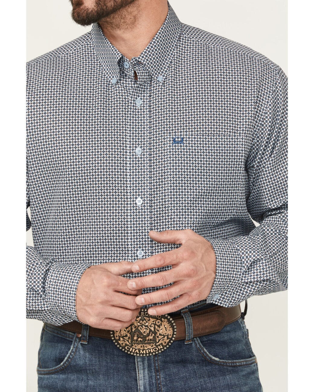Cinch Mens Geo Print LS Shirt