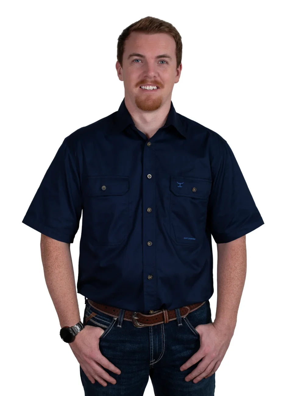 JC Mens Eddie SS F/B Workshirt