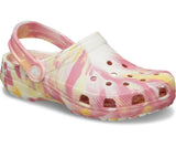 CROCS Toddler Classic Glow-in-the-dark Marbled Clog In Daylily/multi