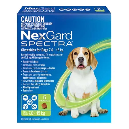 Nexgard Spectra 7.6 - 15kg 6pk