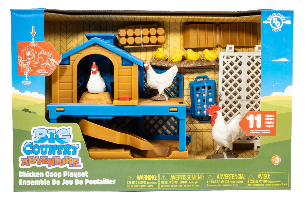 Big Country Toys 11PC Chicken Coopp Playset