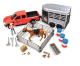 Big Country Toys - 24pc Truck and Horse Trailer Playset
