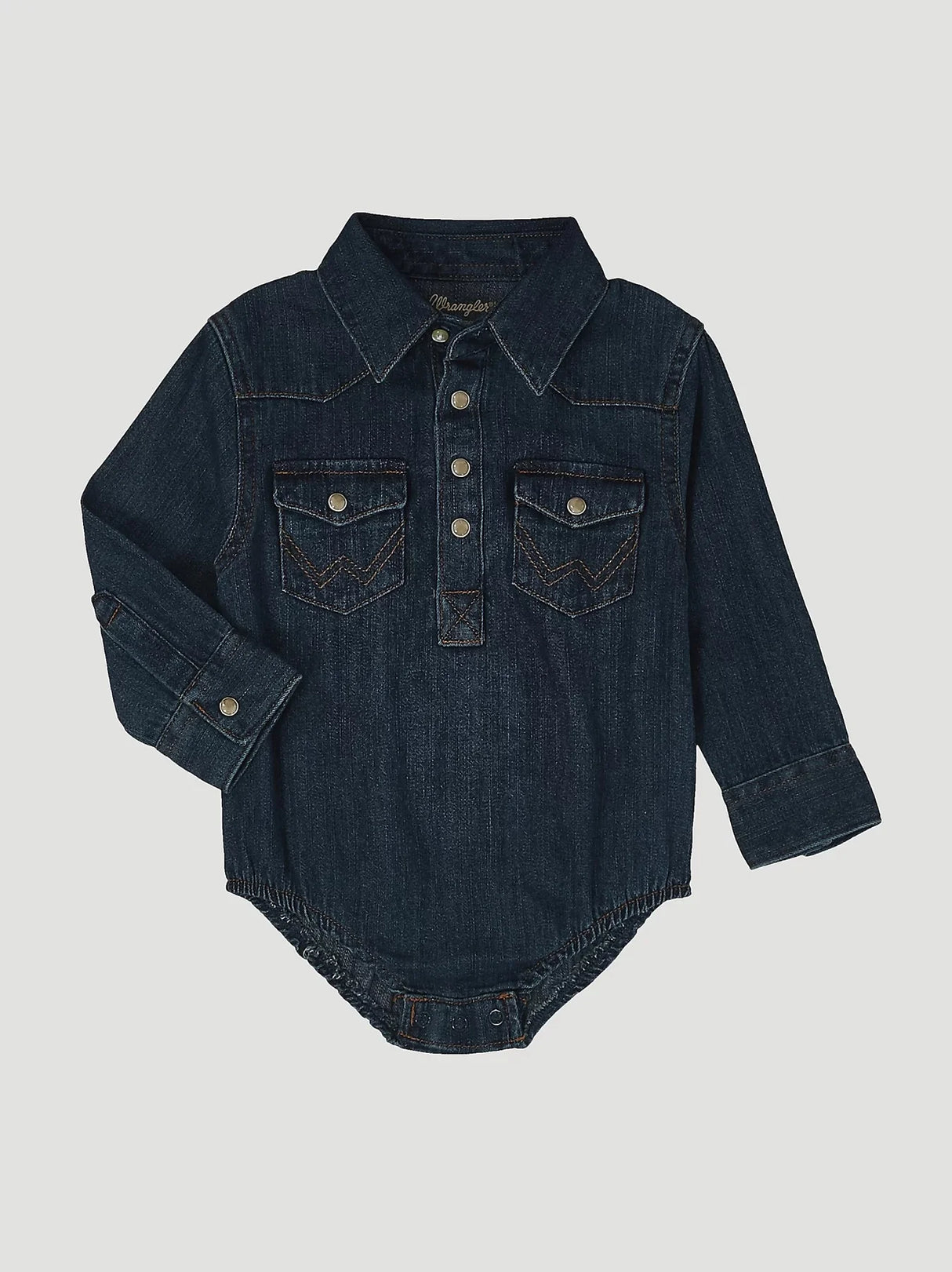 Wrangler Infant Western LS Bodysuit - Denim